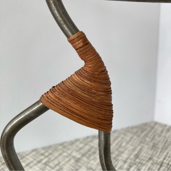 Metal Rattan MCM Candle Holders Band Horn Jazz Wire Art Sturdy Musical Decor - Picture 10 of 12